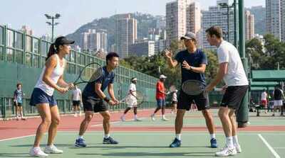 Mixed age adult training session at Victoria Park