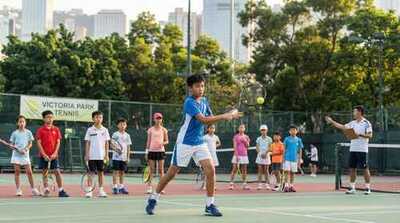 Junior in group class at Victoria Park