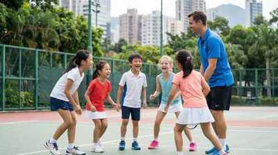Junior group fun training at Victoria Park